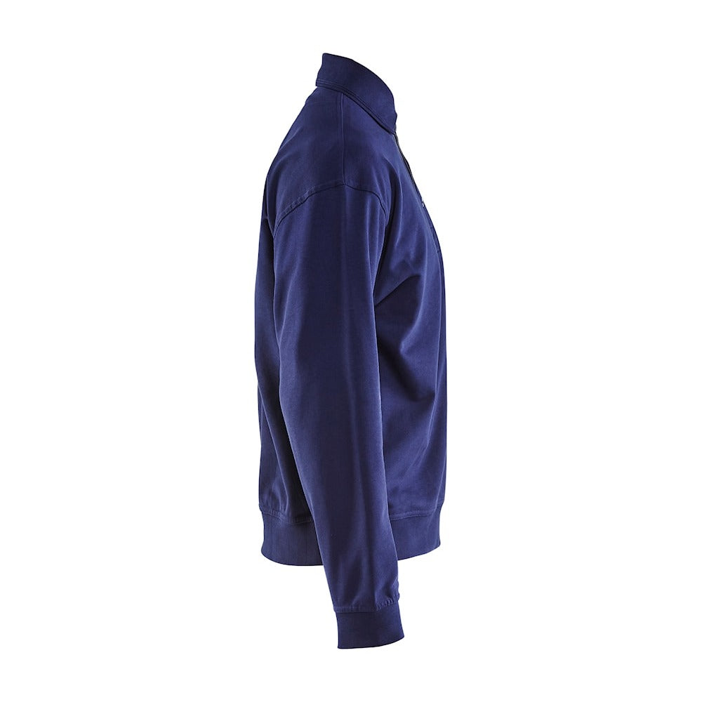 Blaklader Sweatshirt with Collar 3370 #colour_navy-blue