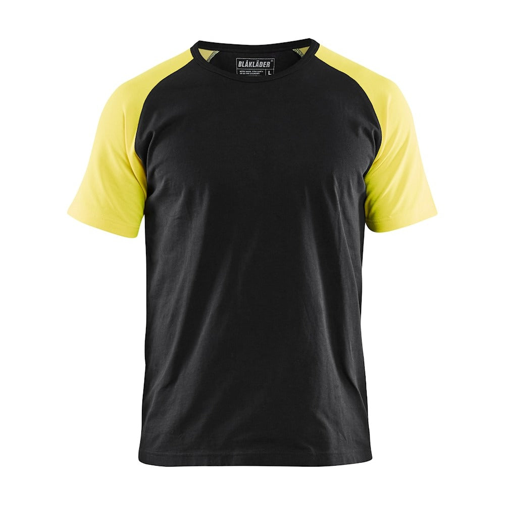 Blaklader T-Shirt 3515 #colour_black-hi-vis-yellow