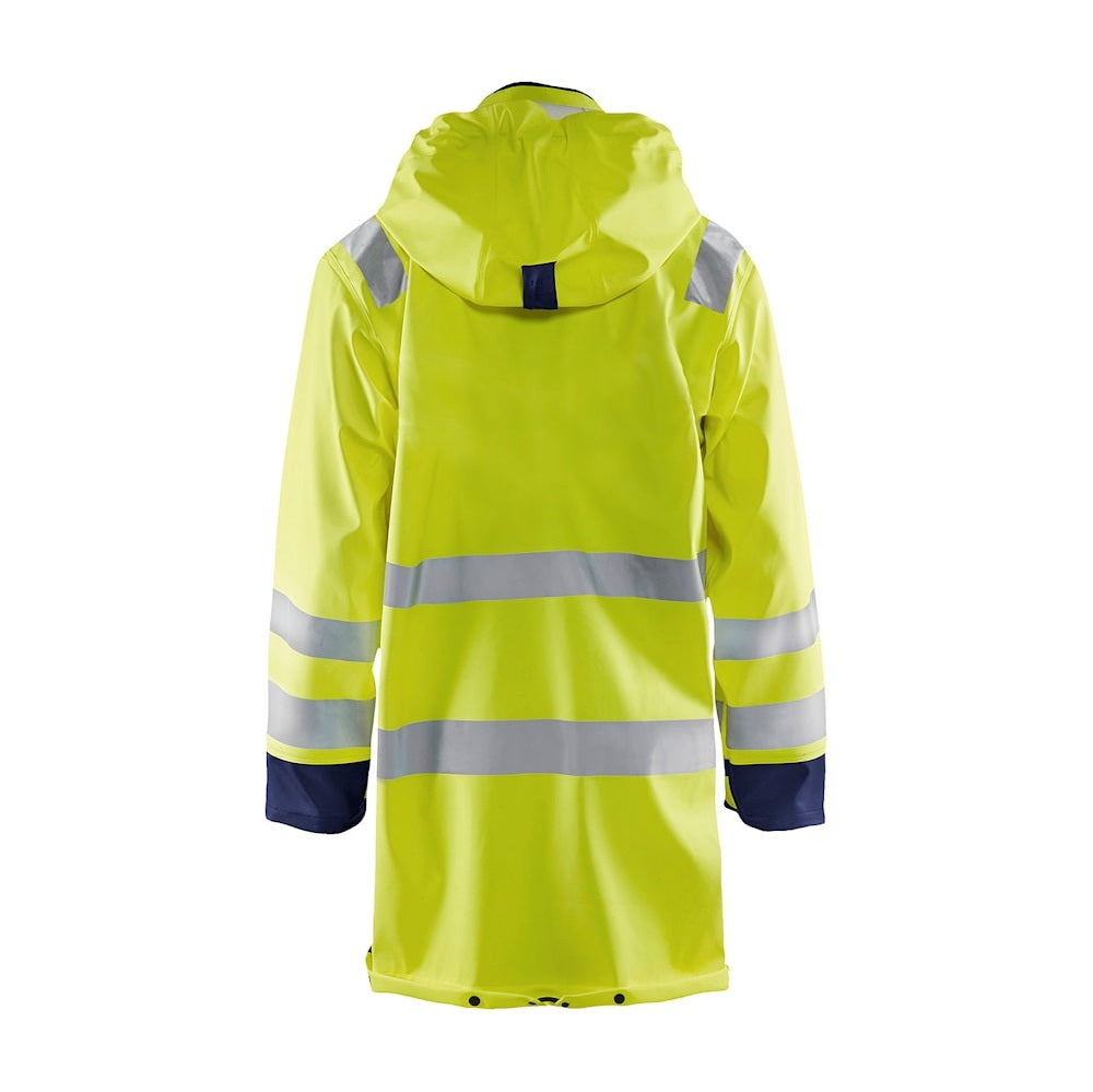 Blaklader Rain Coat Hi-Vis Level 3 4326 #colour_hi-vis-yellow-navy-blue