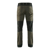 Blaklader Service Trousers with Stretch 1456 - Dark olive green/Black #colour_dark-olive-green-black