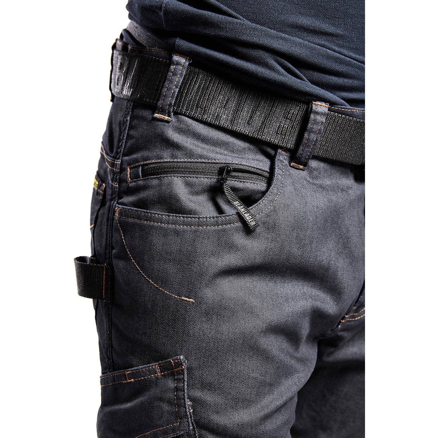 Blaklader Service Trousers Denim Stretch 1497 #colour_navy-blue-black