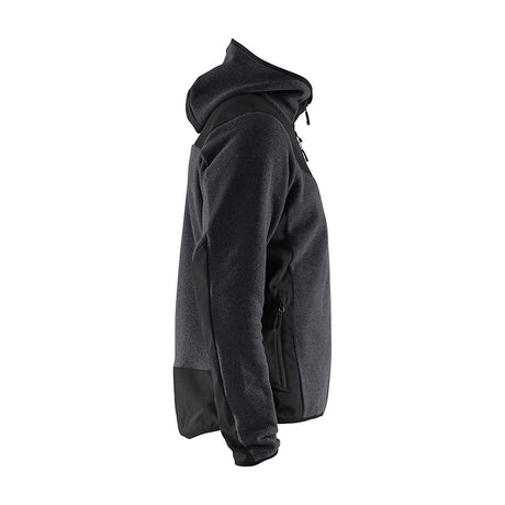 Blaklader Knitted Jacket with Softshell 5940 #colour_dark-grey-black