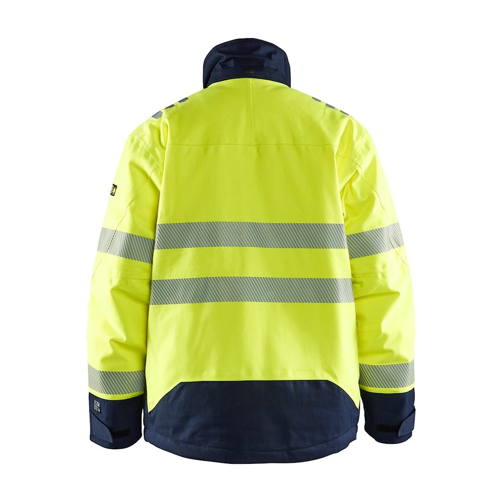 Blaklader Multinorm Winter Jacket 4517 #colour_hi-vis-yellow-navy-blue