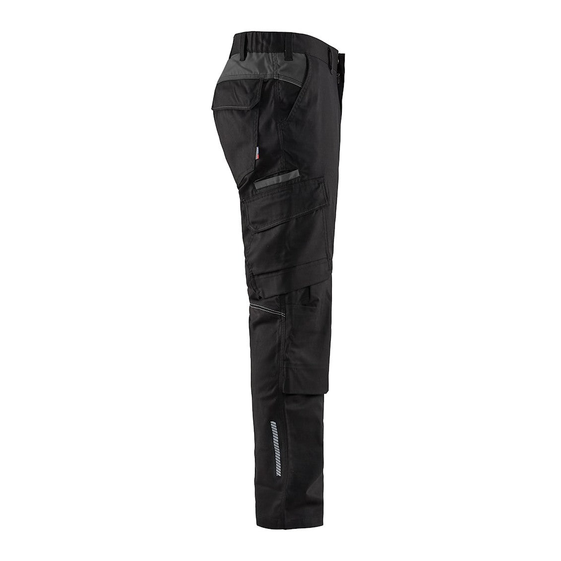 Blaklader Industry Trousers Stretch with Knee Pad Pockets 1448 - Black/Dark grey #colour_black-dark-grey