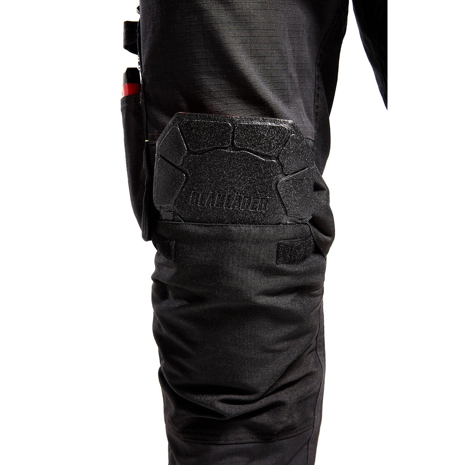 Blaklader Service Trousers with Stretch 1495 #colour_black-hi-vis-yellow