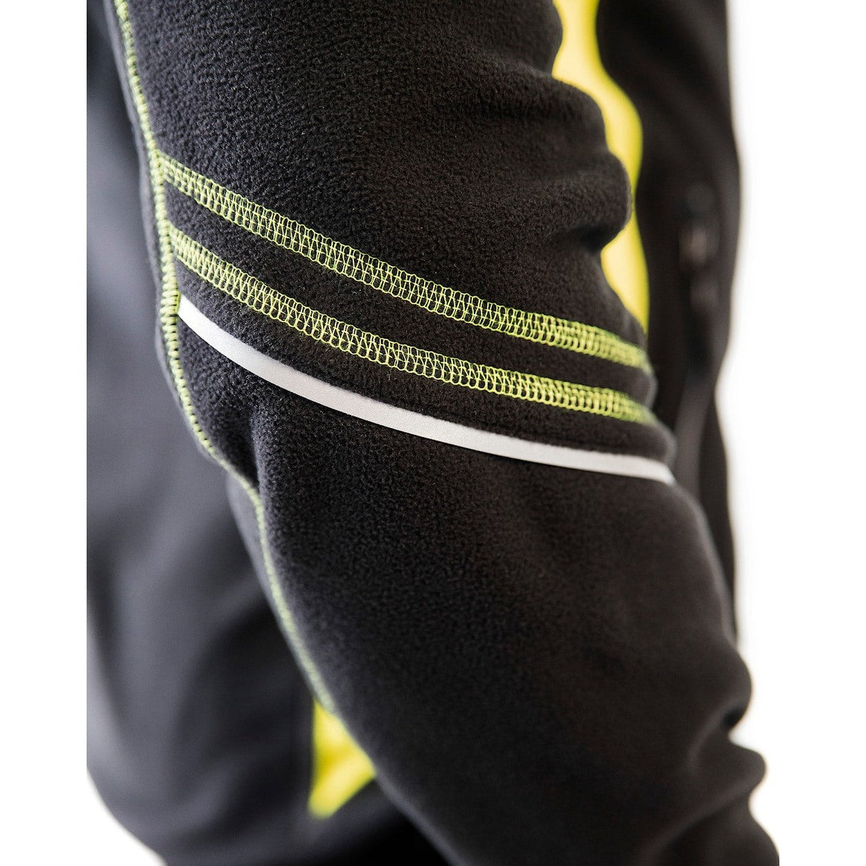 Blaklader Microfleece Jacket 4993 #colour_black-hi-vis-yellow