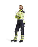 Blaklader Women's Multinorm Inherent Trousers 7188 #colour_navy-blue-hi-vis-yellow