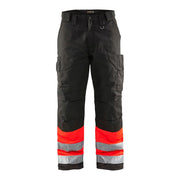 Blaklader Hi-Vis Winter Trousers 1862 - Hi-Vis Red/Black