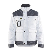Blaklader Painters Lined Jacket 4865 #colour_white-grey