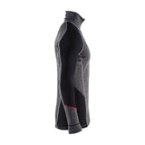 Blaklader Underwear Zip-Neck Top Xwarm, 100% Merino 4699 #colour_mid-grey-black
