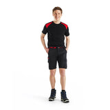 Blaklader Industry Shorts Stretch 1446 #colour_black-red