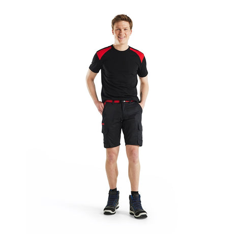 Blaklader Industry Shorts Stretch 1446 #colour_black-red
