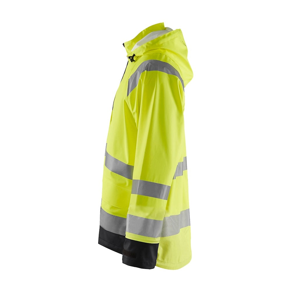 Blaklader Rain Jacket Hi-Vis Level 1 4323 #colour_hi-vis-yellow-black