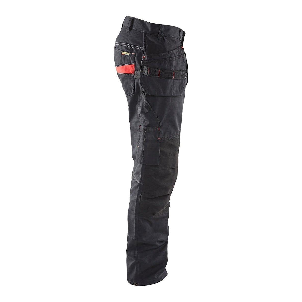 Blaklader Service Trousers with Stretch And Nail Pockets 1496 #colour_black-red