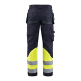 Blaklader Multinorm Inherent Trousers 1489 #colour_navy-blue-hi-vis-yellow