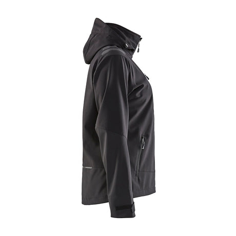 Blaklader Women's Softshell Jacket 4719 #colour_black-hi-vis-yellow