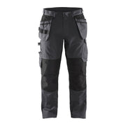 Blaklader Service Trousers with Stretch And Nail Pockets 1496  #colour_mid-grey-black