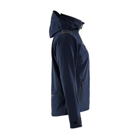 Blaklader Women's Softshell Jacket 4719 #colour_dark-navy-blue-hi-vis-yellow