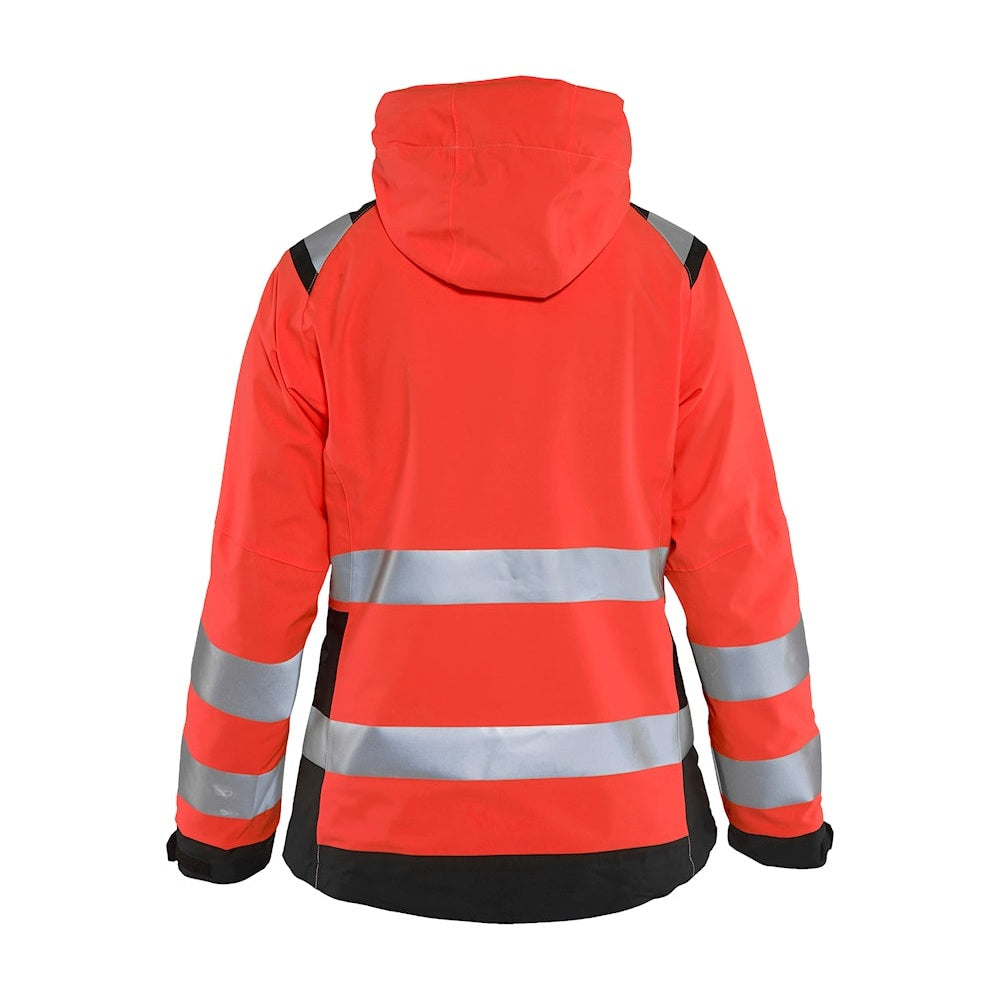Blaklader Women's Hi-Vis Shell Jacket 4904 #colour_red-hi-vis-black