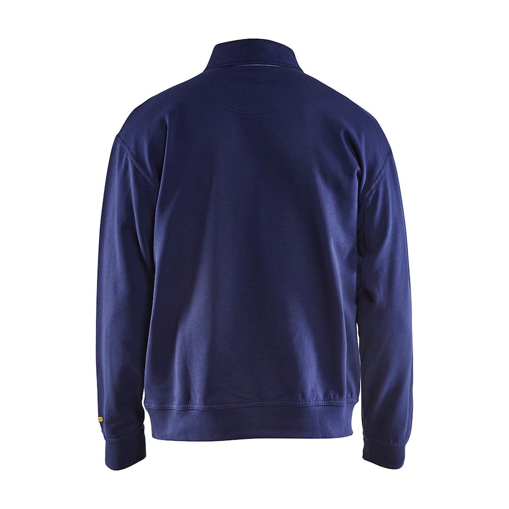 Blaklader Sweatshirt with Collar 3370 #colour_navy-blue