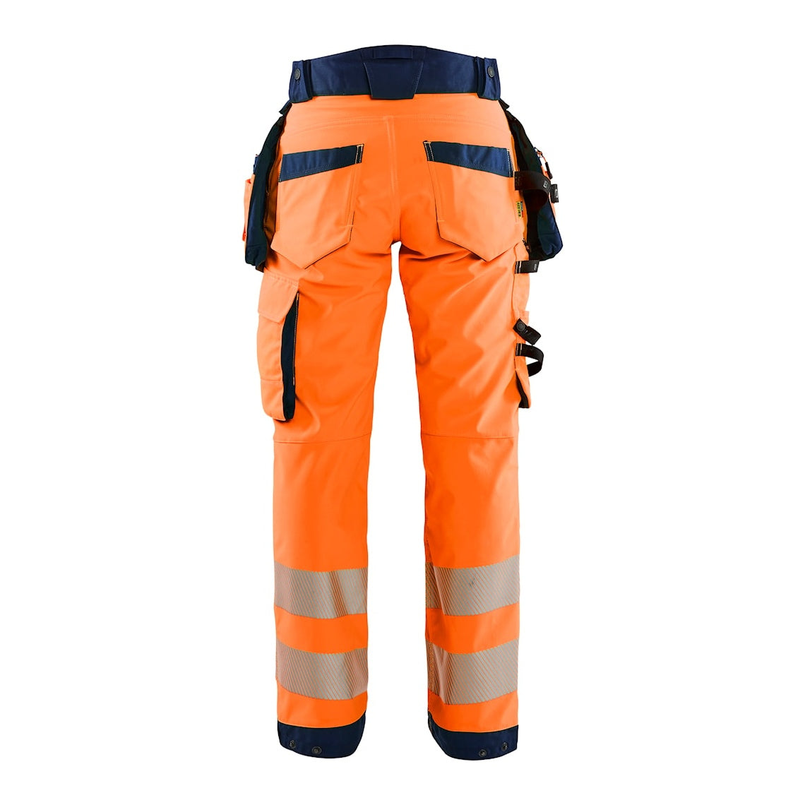 Blaklader Softshell Hi-Vis Trousers Women 7118 #colour_orange-navy-blue