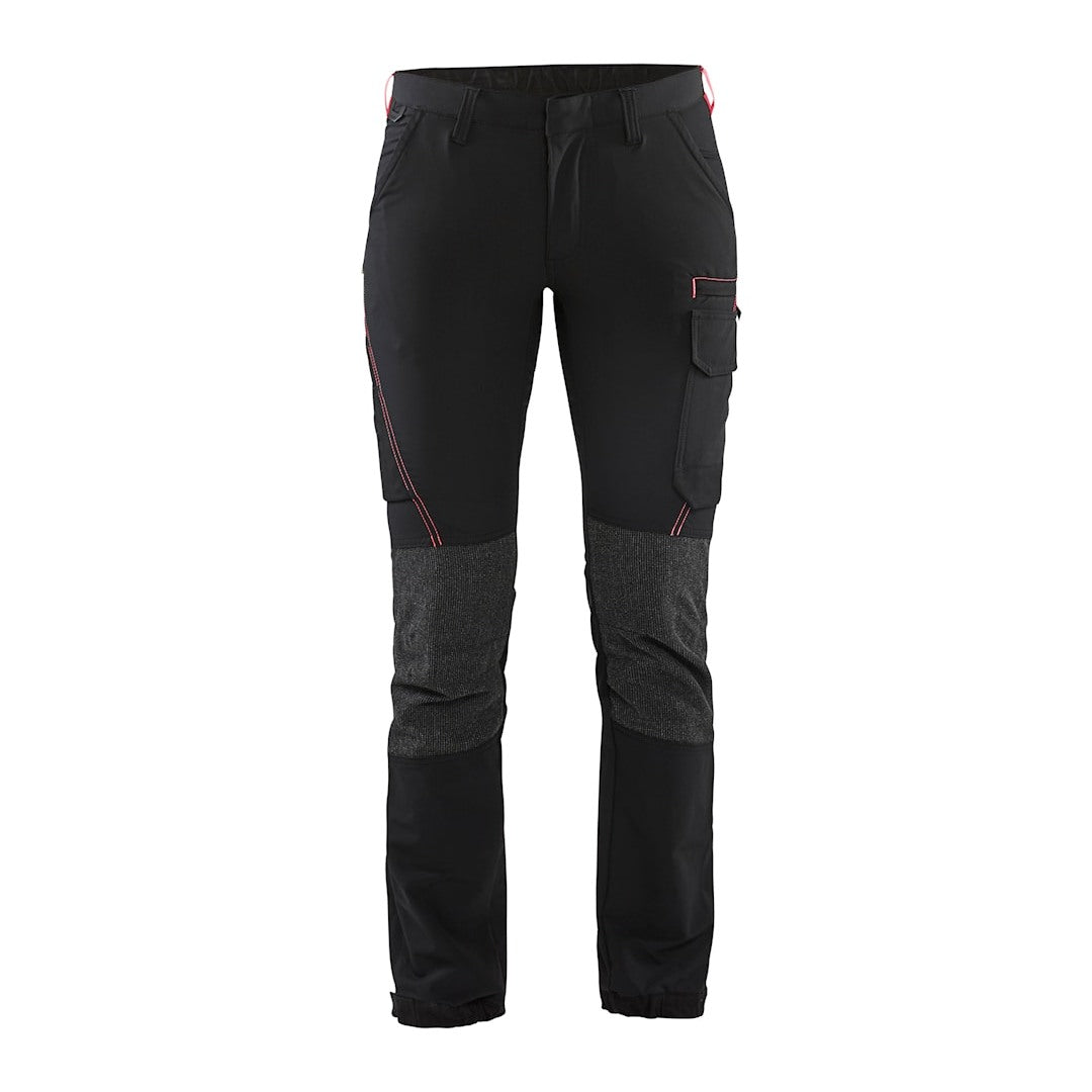 Blaklader Ladies 4-Way Stretch Service Trousers 7122 #colour_black-red