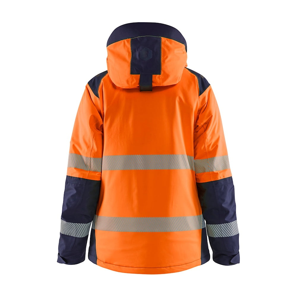 Blaklader Women's Winter Jacket Hi-Vis 4456 #colour_orange-navy-blue