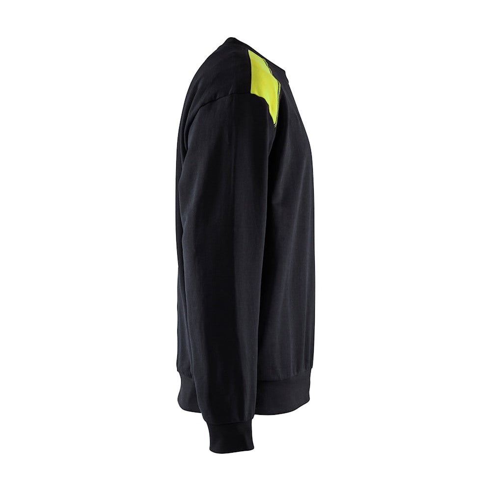 Blaklader Sweatshirt 3580 #colour_black-hi-vis-yellow