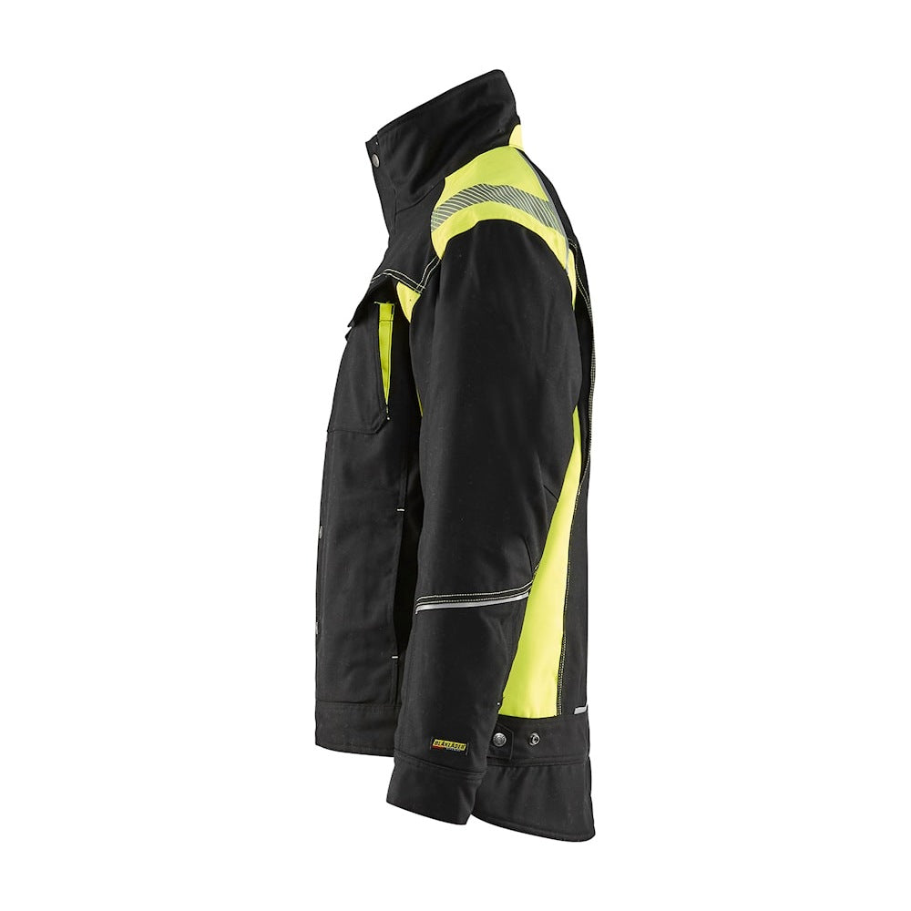 Blaklader Winter Jacket 4915 #colour_black-hi-vis-yellow