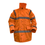 Sealey Hi-Vis Orange Motorway Jacket with Quilted Lining - XX-Large
