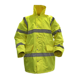 Sealey Hi-Vis Yellow Motorway Jacket with Quilted Lining - XX-Large