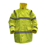 Sealey Hi-Vis Yellow Motorway Jacket with Quilted Lining - XX-Large