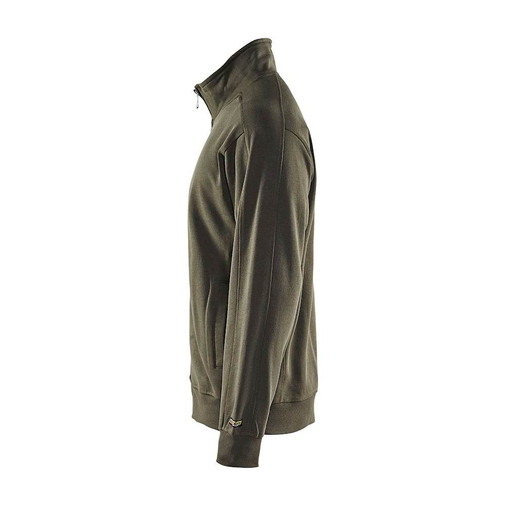 Blaklader Sweatshirt Full Zip 3349 #colour_army-green