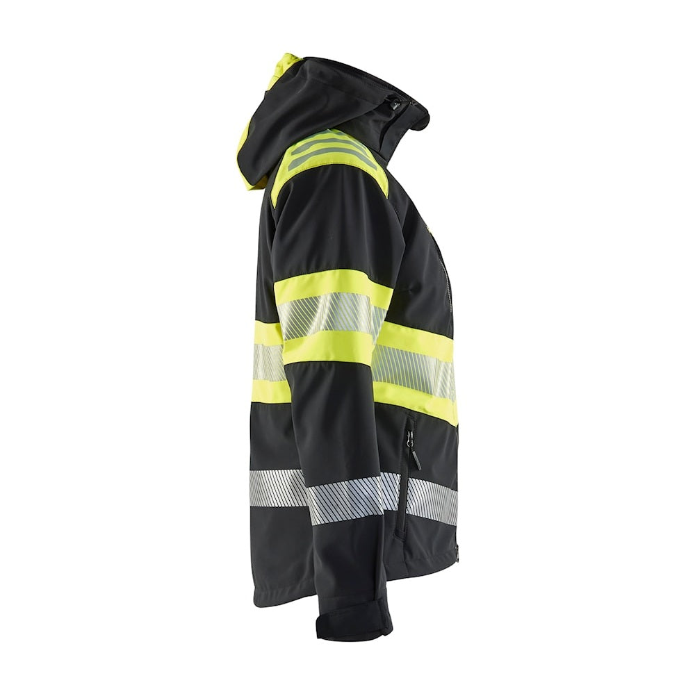 Blaklader Women's Softshell Jacket Hi-Vis 4404 #colour_black-hi-vis-yellow