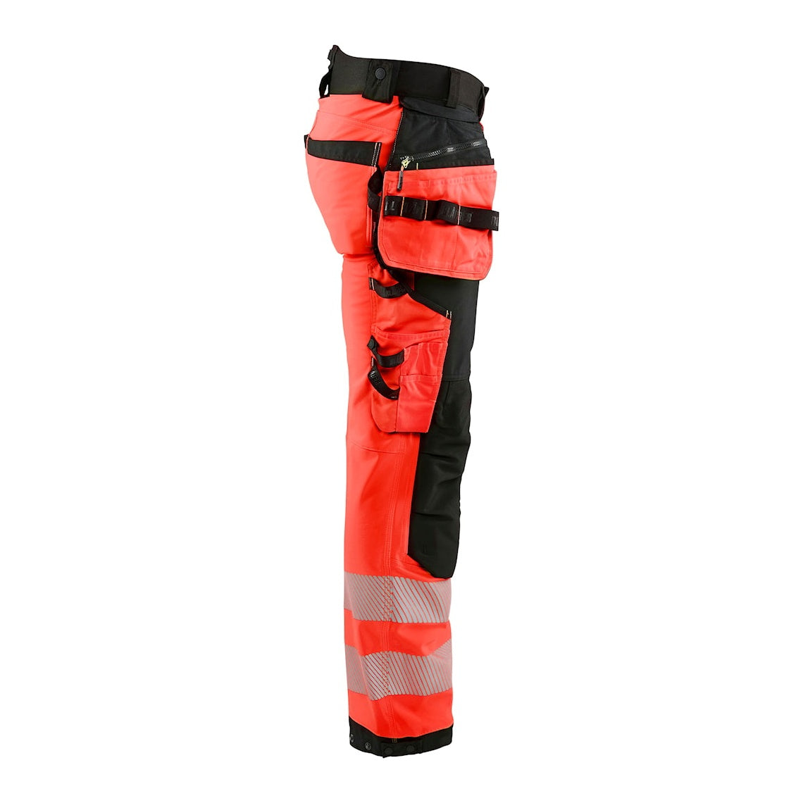 Blaklader Softshell Hi-Vis Trousers 1820 #colour_red-hi-vis-black