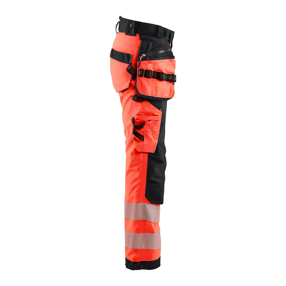 Blaklader Softshell Hi-Vis Trousers Women 7118 #colour_red-hi-vis-black