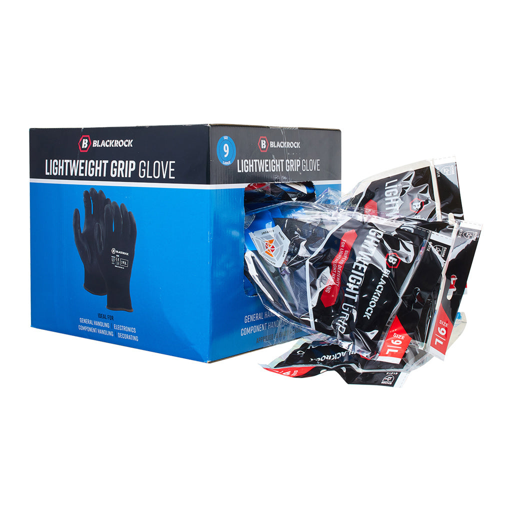Blackrock Lightweight PU Gripper Gloves Box 48 Pairs