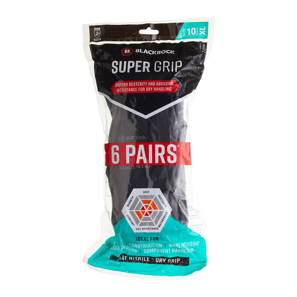 Blackrock Super Grip Gloves Pack 6 Pairs