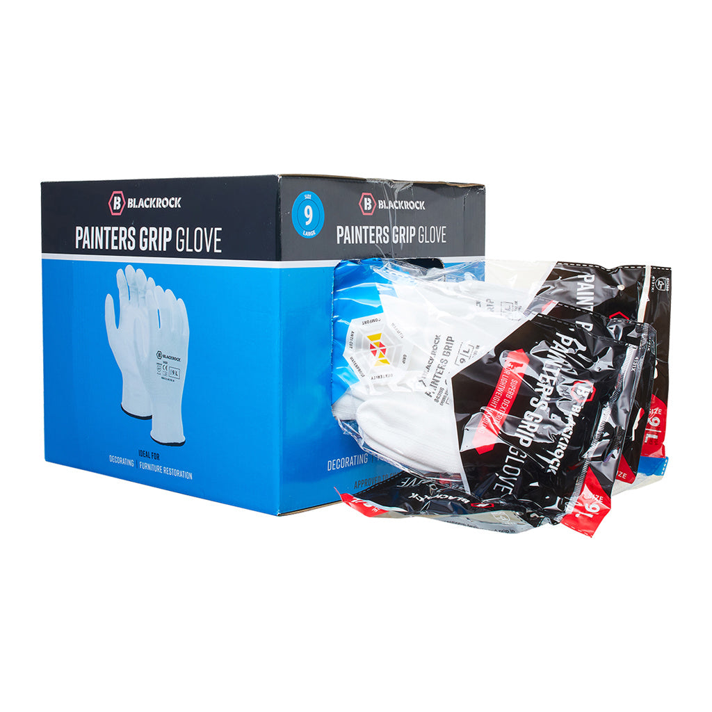 Blackrock Painter's Lightweight PU Gripper Gloves Box 48 Pairs