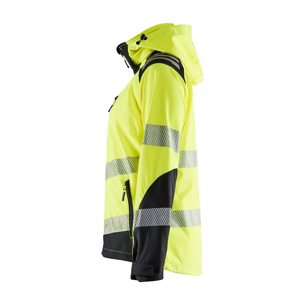 Blaklader Women's Hi-Vis Softshell Jacket 4791 #colour_hi-vis-yellow-black