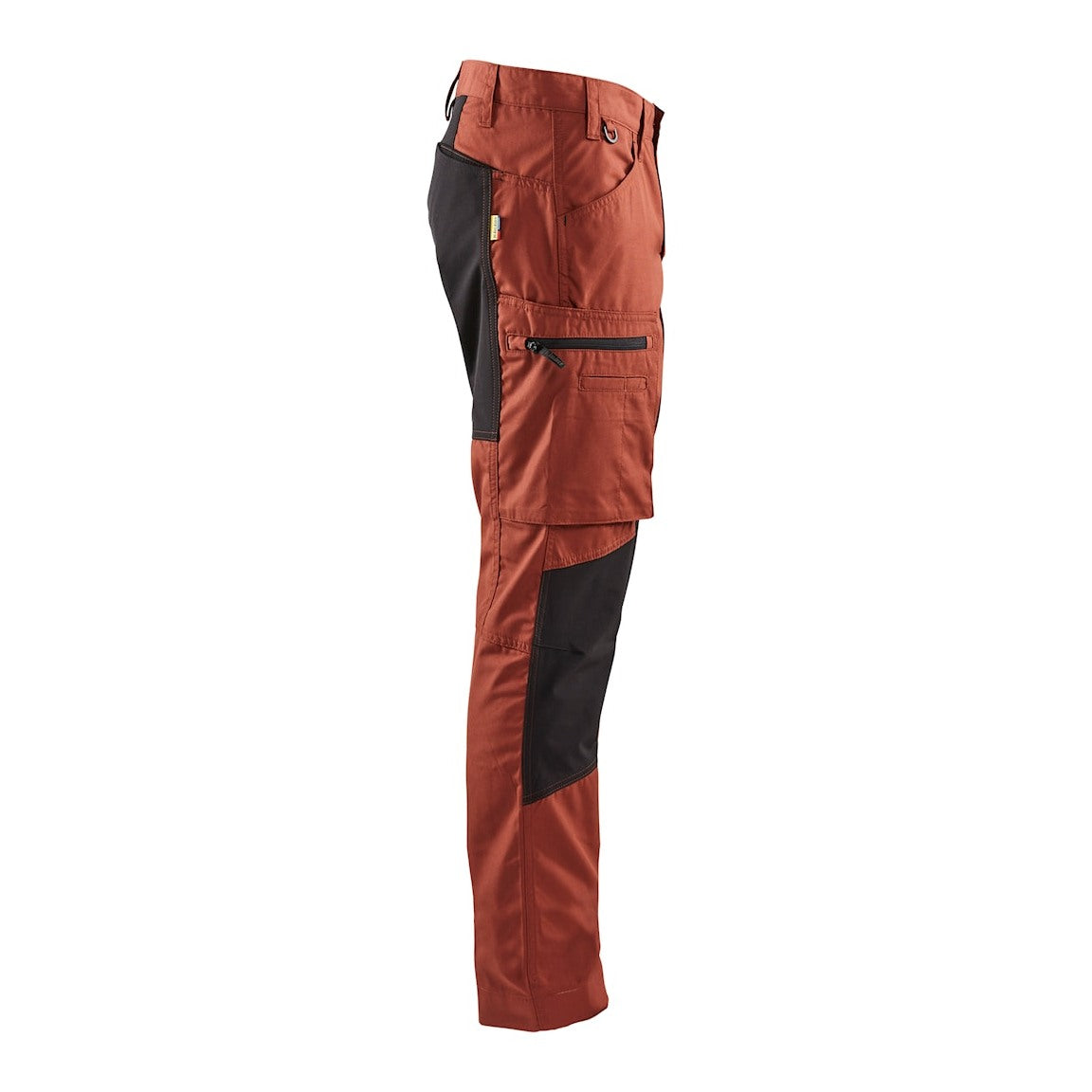 Blaklader Service Trousers with Stretch 14591845 #colour_burned-red-black