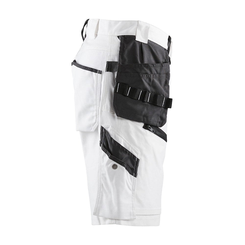 Blaklader X1500 Painters Shorts 1512 #colour_white-dark-grey