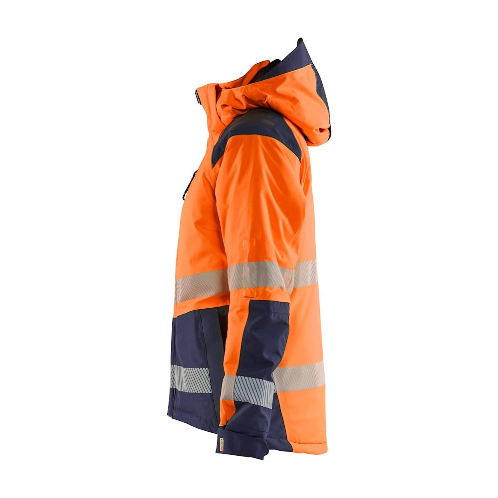 Blaklader Women's Winter Jacket Hi-Vis 4456 #colour_orange-navy-blue