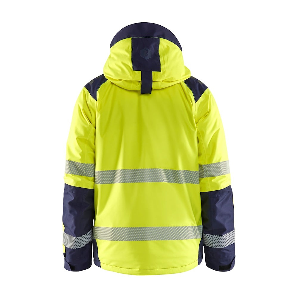 Blaklader Winter Jacket Hi-Vis 4455 #colour_hi-vis-yellow-navy-blue