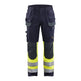 Blaklader Multinorm Inherent Trousers 1489 #colour_navy-blue-hi-vis-yellow