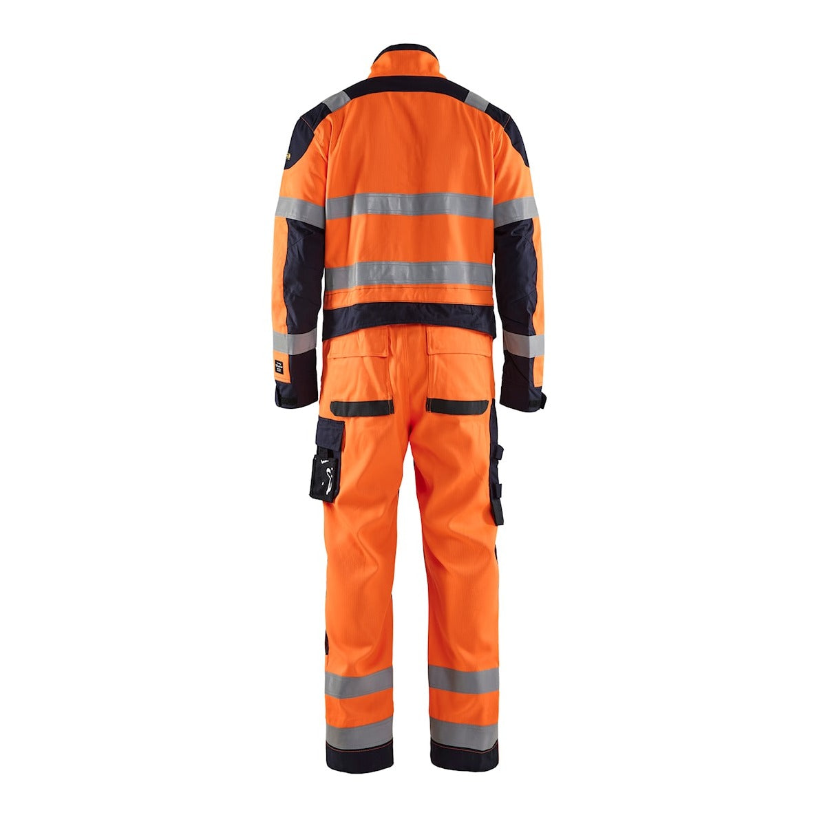 Blaklader Multinorm Inherent Overalls 6089 #colour_orange-navy-blue