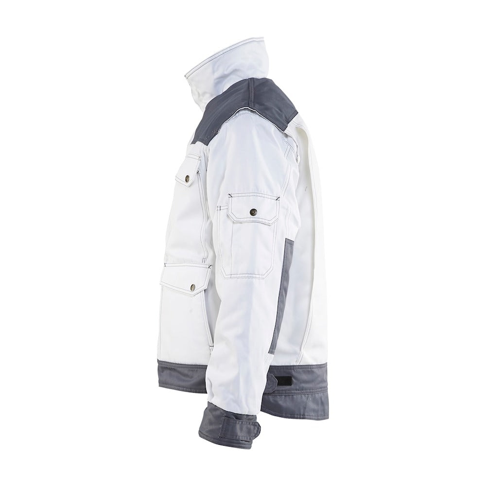 Blaklader Painters Lined Jacket 4865 #colour_white-grey