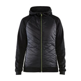 Blaklader Women's Hybrid Sweater 3464 #colour_black-hi-vis-yellow