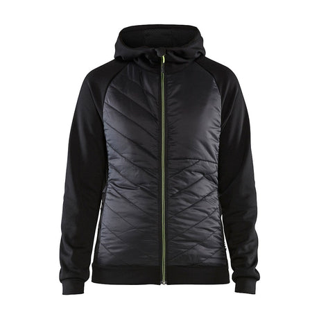 Blaklader Women's Hybrid Sweater 3464 #colour_black-hi-vis-yellow