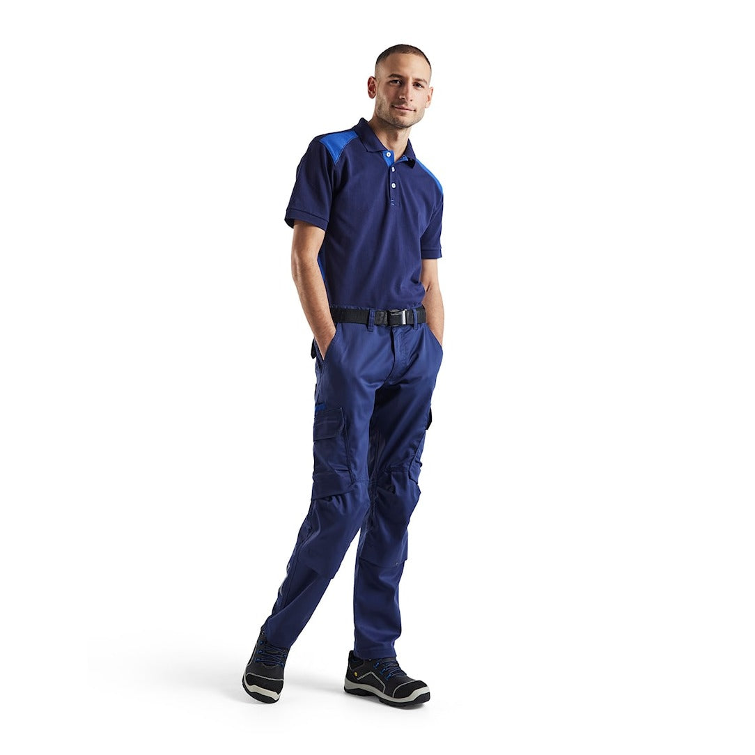 Blaklader Polo Shirt 3324 #colour_navy-blue-cornflower-blue